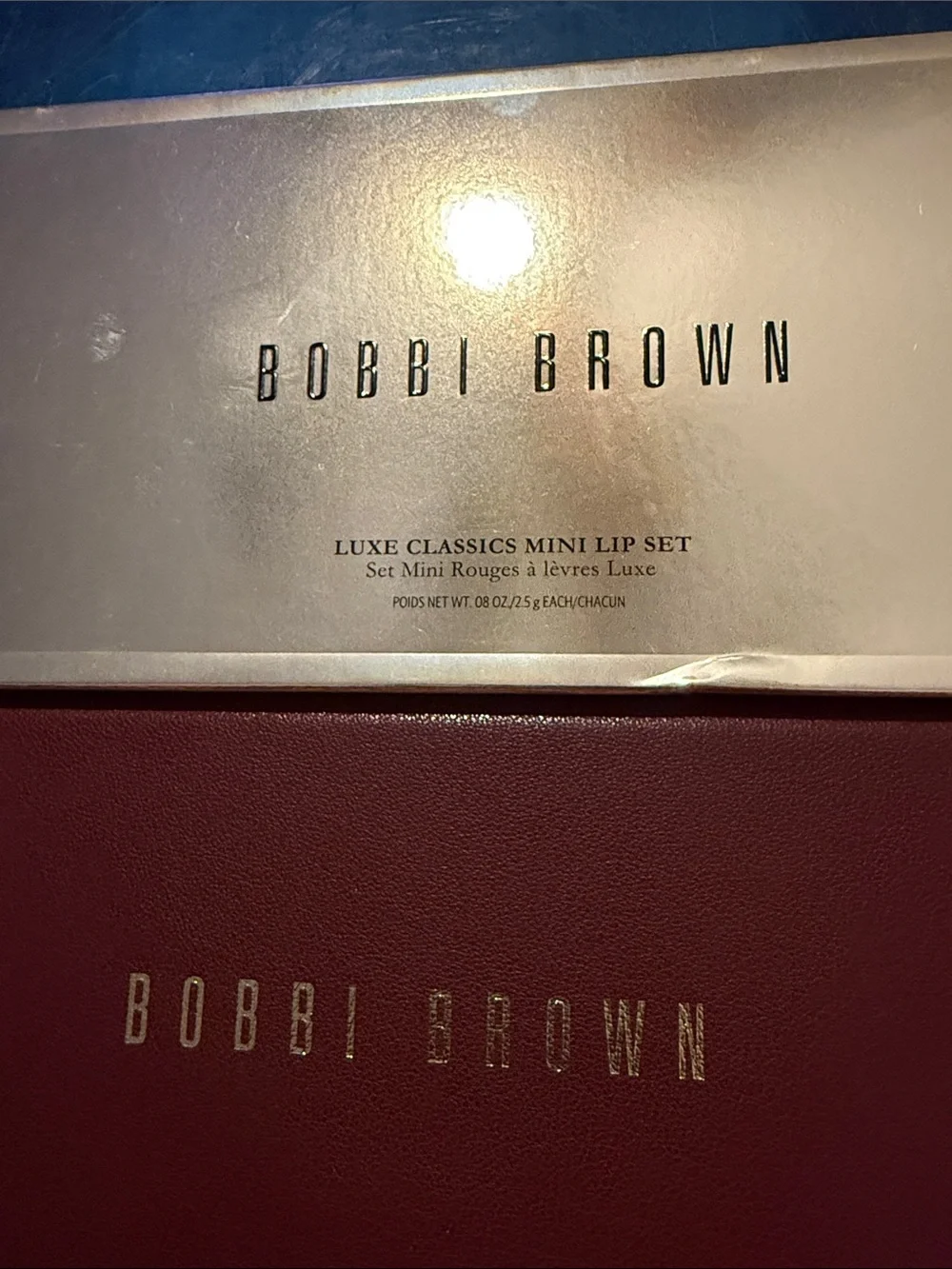 Bobbi Brown Mini Lip Set - Metallic Silver & Deep Burgundy